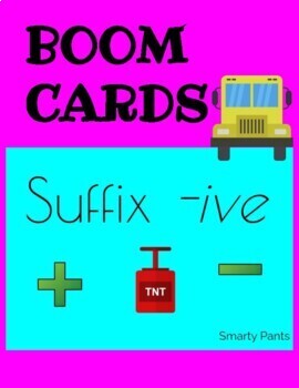 Preview of Suffix -ive BOOM CARDS