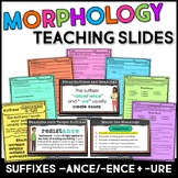 Suffixes -ANCE/-ENCE & -URE Teaching Slides & Guided Notes