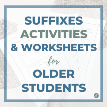 Preview of Suffixes Activities Middle High School Speech Therapy, ELA, ESL, Special Ed