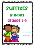 Suffixes Bundle - Grades 2 - 3 - Worksheets and Center Activities