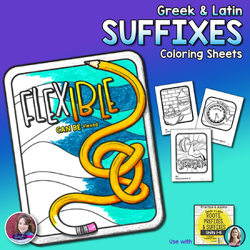 Preview of Suffixes Coloring Activities for Greek and Latin