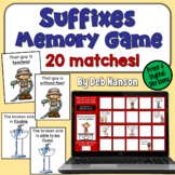 Suffixes Memory Game in Print and Digital