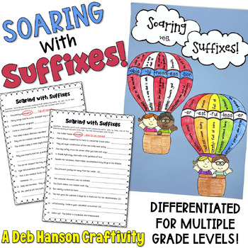 Preview of Suffixes Worksheets and Craftivity