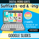 Suffixes -ED and -ING - Digital Word Sorts | Google Slides