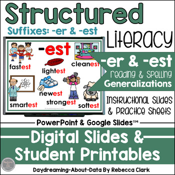 Preview of Suffixes -ER -EST Morphology Structured Literacy Lessons