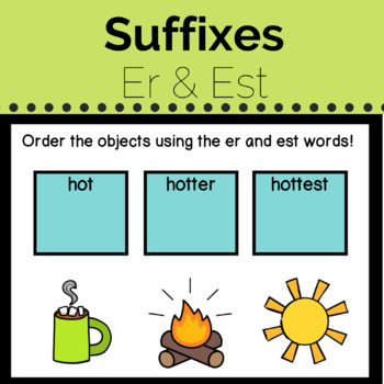 Preview of Suffixes Er Est Boom Cards