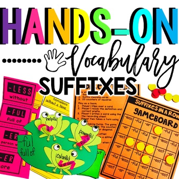 Preview of Suffixes 1st Grade Hands-on Activities, Games, Worksheets, Crafts, Anchor Charts