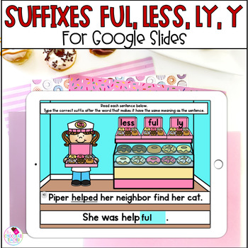 Preview of Suffixes First Grade Grammar - Google Slides™