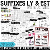 Suffixes LY and EST Worksheets, 2nd Grade Spelling Activit