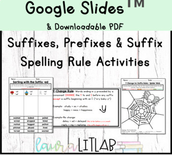 Preview of Suffixes, Prefixes, and Suffix Spelling Rules Bundle