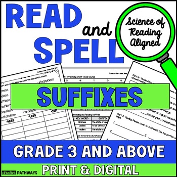 Preview of Suffixes:Reading Intervention for Upper Grade: Multisyllabic | Decoding Suffixes