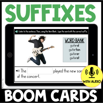 Preview of Suffixes | Real Photographs | Digital BOOM CARDS™ 