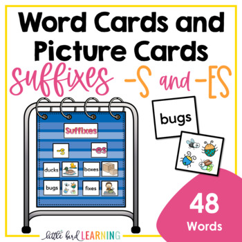 Preview of Suffixes -S and -ES Decodable Word Cards and Picture Cards Set | Plural Suffixes