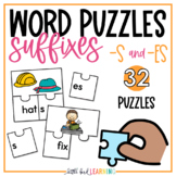 Suffixes -S and -ES Word Puzzles | Print Version