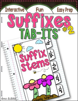 Preview of Suffixes Tab-Its® | Distance Learning Included