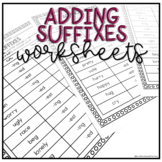Suffixes Worksheets