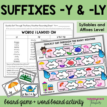 Preview of Suffixes -Y, -LY Syllables and Affixes Games and Activities