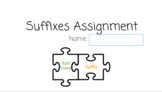 Suffixes and Root Words Google Slides Online Assignment DI