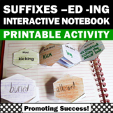Suffix ed ing 2nd Grade Grammar Interactive Notebook ELA E