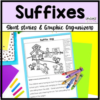 Preview of Suffixes in Short Stories with Graphic Organizers for Speech Therapy