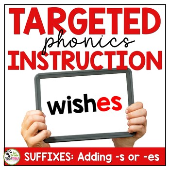 Preview of Suffixes -s & -es Phonics Instruction & Center SOR Aligned PowerPoints & Videos