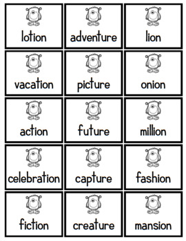 Suffixes -ture, -tion, -ion - 2nd Grade Prefix Spelling ...