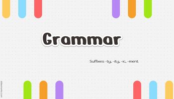 Preview of Suffixes -ty, -ity, -ic, -ment Slides
