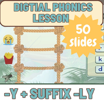 Preview of Suffixes -y + -ly Structured Literacy - Digital Phonics Lessons- Word Study 