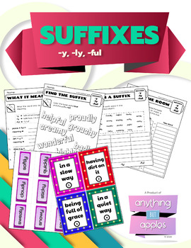Preview of Suffixes (-y, -ly, -ful) - PRINTABLE