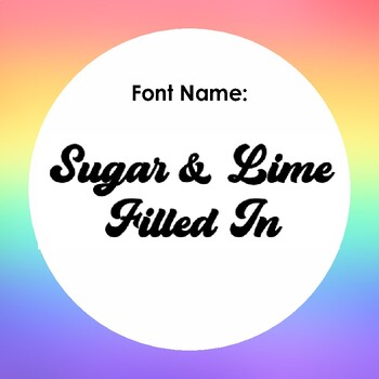 Preview of Sugar & Lime Filled In Font