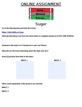 Preview of Sugar Online Assignment