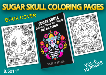 Amazing sugar skulls coloring book for adults: 40 days of the dead skull adult  coloring book for girls and boys-high quality cover and interior  (Paperback)