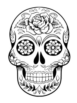 Sugar Skull Template Worksheets Teaching Resources Tpt