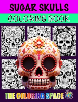 Preview of Sugar Skulls Coloring Pages! Dynamic Coloring Book for All Ages!