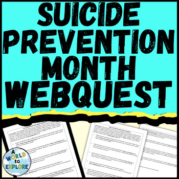 Preview of Suicide Prevention Month Activity a Research WebQuest