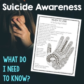 Preview of Suicide Prevention and Awareness Sheet