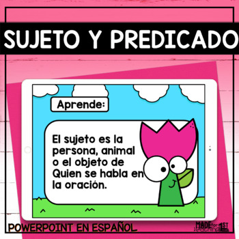 Preview of Sujeto y Predicado | Spanish PowerPoint