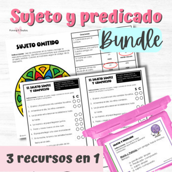 Preview of Sujeto y predicado - Bundle - SpanishSubject and Predicate