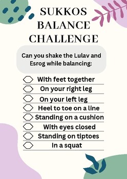 Preview of Sukkos Balance Challenge