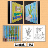 Sukkot Craft Agamograph Lulav and Etrog Coloring Activitie