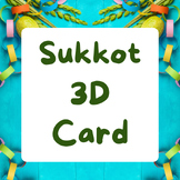 Foldable 3D Sukkot Card, Flashcards and Worksheet
