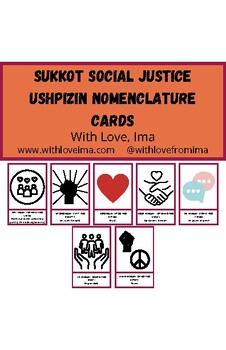 Preview of Sukkot Social Justice Ushpizin Nomenclature Cards