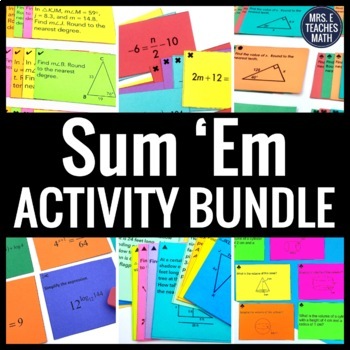 Preview of Sum Em Activity Bundle