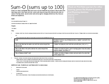 Preview of Sum-O (sums up to 100)