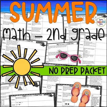 summer packet math activities for second grade review and