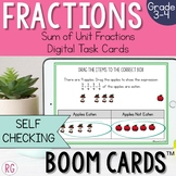 Fractions Boom Cards Sum of Unit Fractions Word Problems