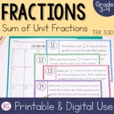 Sum of Unit Fractions Composing and Decomposing Fractions 