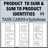 Sum to Product & Product to Sum Identities CARDS (3 proble