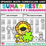 Suma y Resta de 2 dígitos 2 y 3 sumandos incluye Centros p