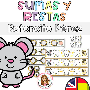 Preview of Sumas y restas / Addition and subtraction Pérez Mouse. Ratón Pérez.
